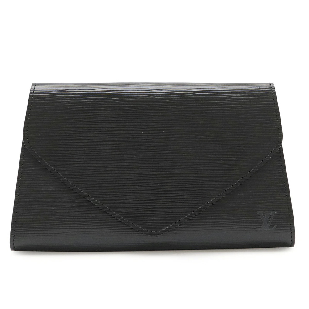 LOUIS VUITTON Epi Clutch Bag Shoulder Leather Noir Black